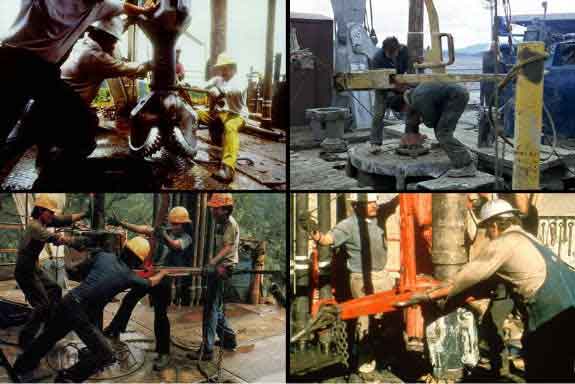 Workers on Drill Rig