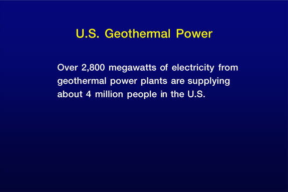 US Geothermal Statistics