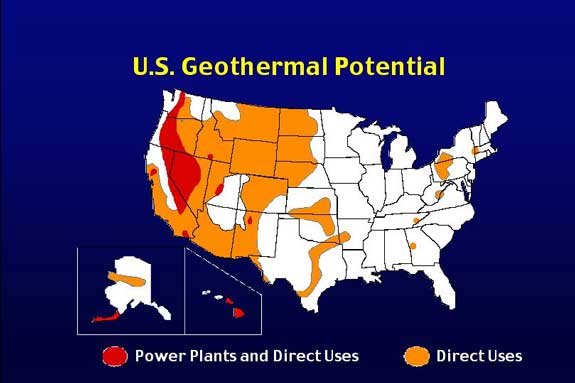US Geothermal Potential Map